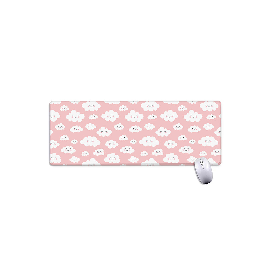 Cute Cloud Pattern Print Extended Mouse Pad