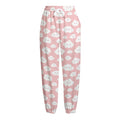 Cute Cloud Pattern Print Fleece Lined Knit Pants