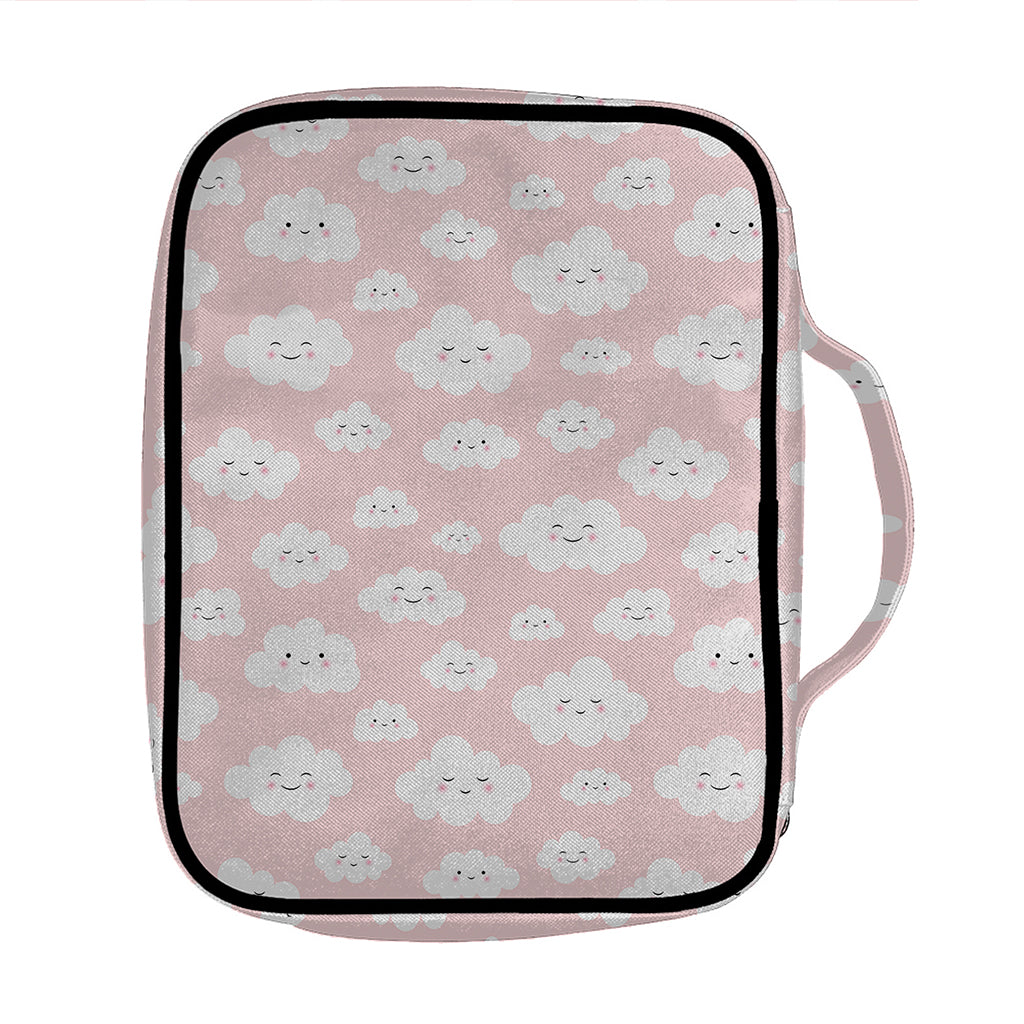 Cute Cloud Pattern Print Front Pocket Bible Bag