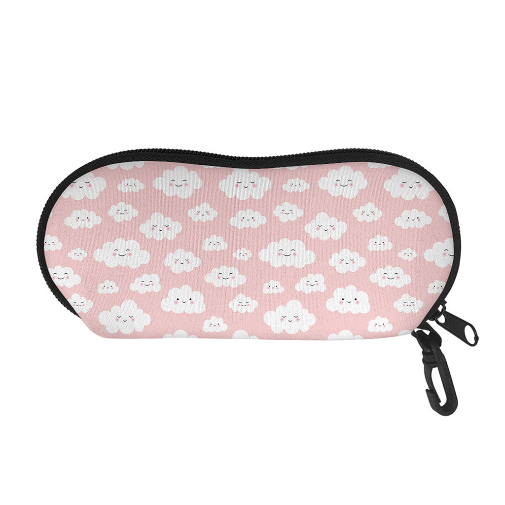 Cute Cloud Pattern Print Glasses Case