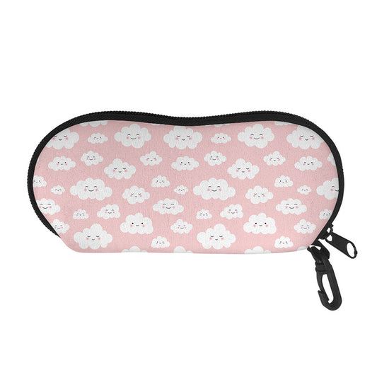 Cute Cloud Pattern Print Glasses Case