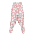 Cute Cloud Pattern Print Hammer Pants