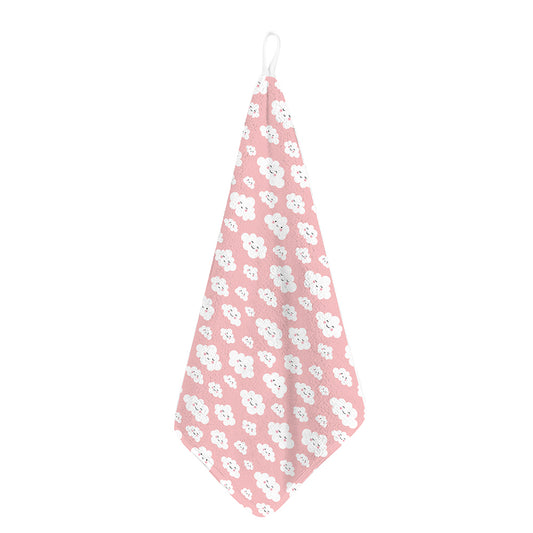 Cute Cloud Pattern Print Hand Towel