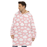Cute Cloud Pattern Print Hoodie Blanket