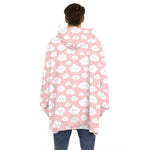 Cute Cloud Pattern Print Hoodie Blanket
