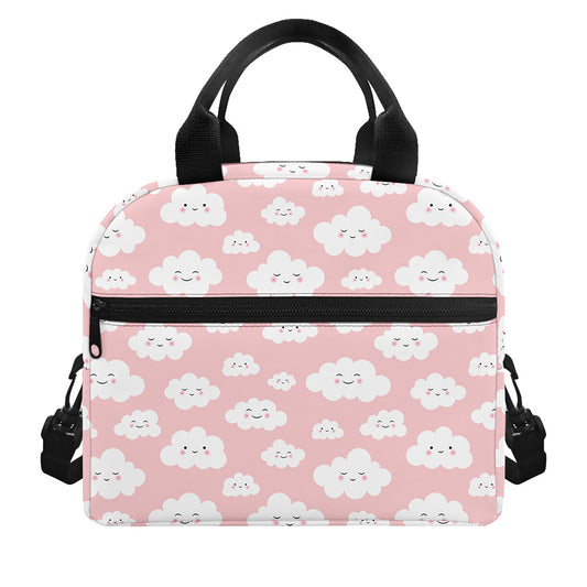 Cute Cloud Pattern Print Insulated Lunch Bag