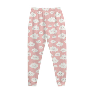 Cute Cloud Pattern Print Jogger Pants