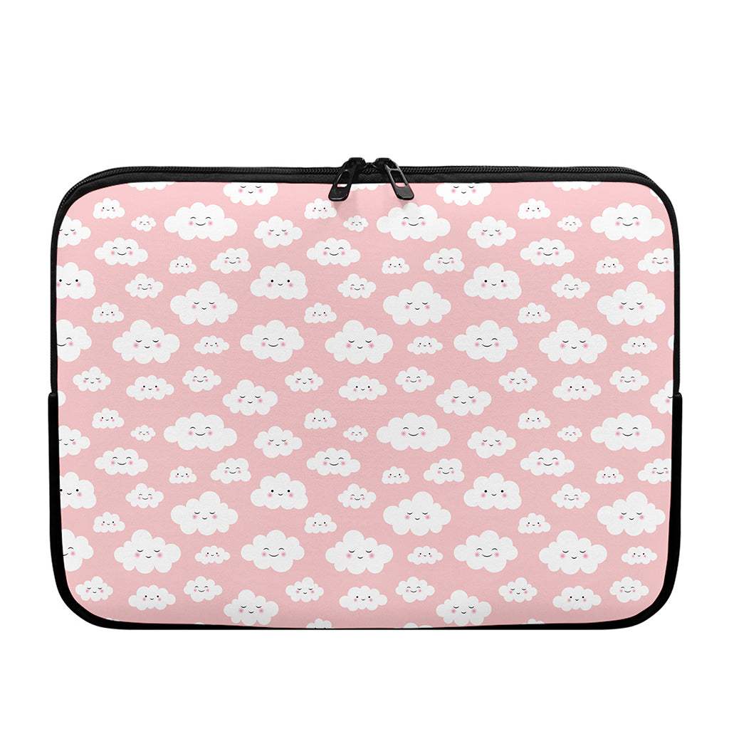 Cute Cloud Pattern Print Laptop Sleeve