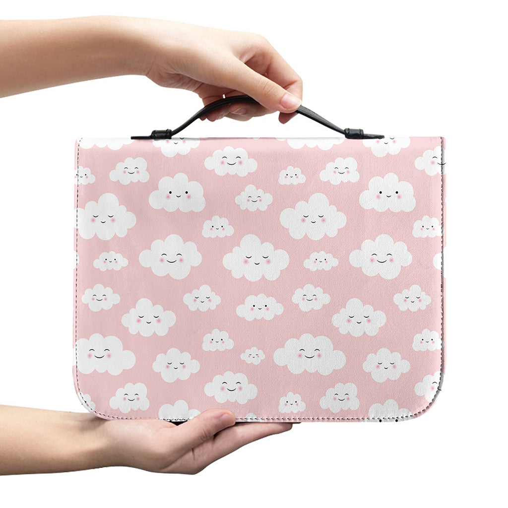 Cute Cloud Pattern Print Leather Bible Cover
