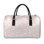 Cute Cloud Pattern Print Leather Duffle Bag