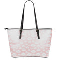 Cute Cloud Pattern Print Leather Tote Bag With Zipper