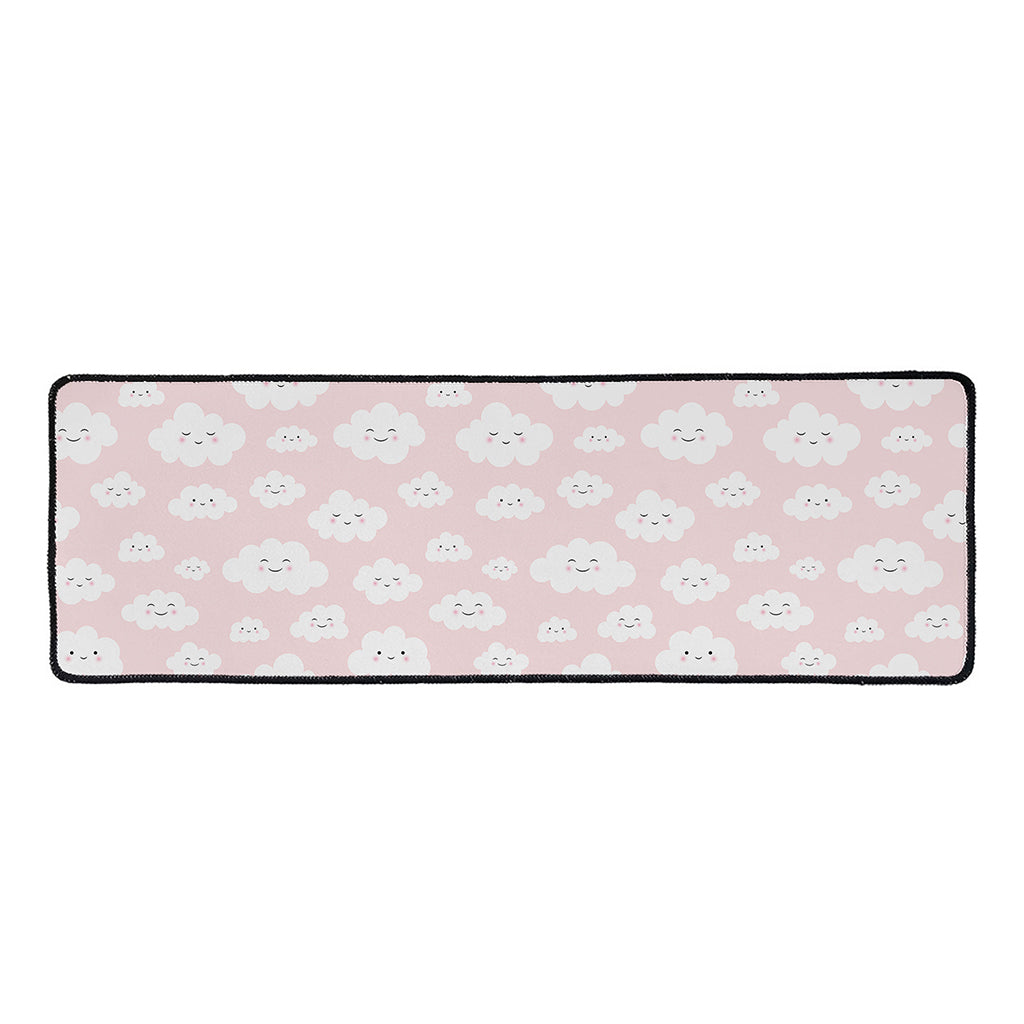 Cute Cloud Pattern Print Long Kitchen Mat