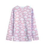 Cute Cloud Pattern Print Long Sleeve Short Coat