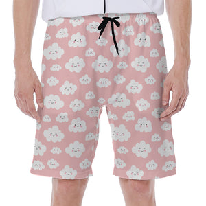 Cute Cloud Pattern Print Men's Beach Shorts