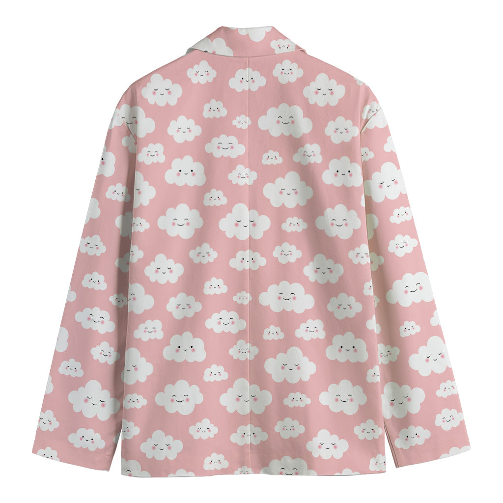 Cute Cloud Pattern Print Men's Blazer