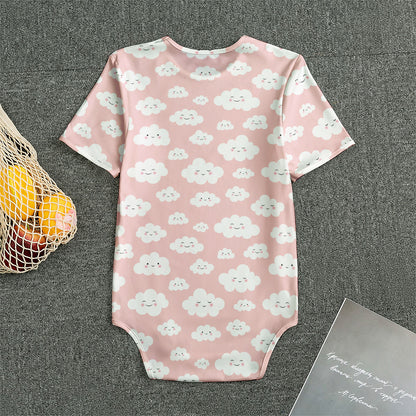 Cute Cloud Pattern Print Men's Bodysuit