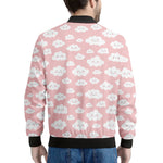 Cute Cloud Pattern Print Men's Bomber Jacket