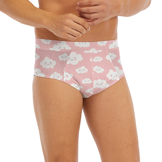 Cute Cloud Pattern Print Men's Briefs