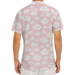 Cute Cloud Pattern Print Men's Deep V-Neck Shirt