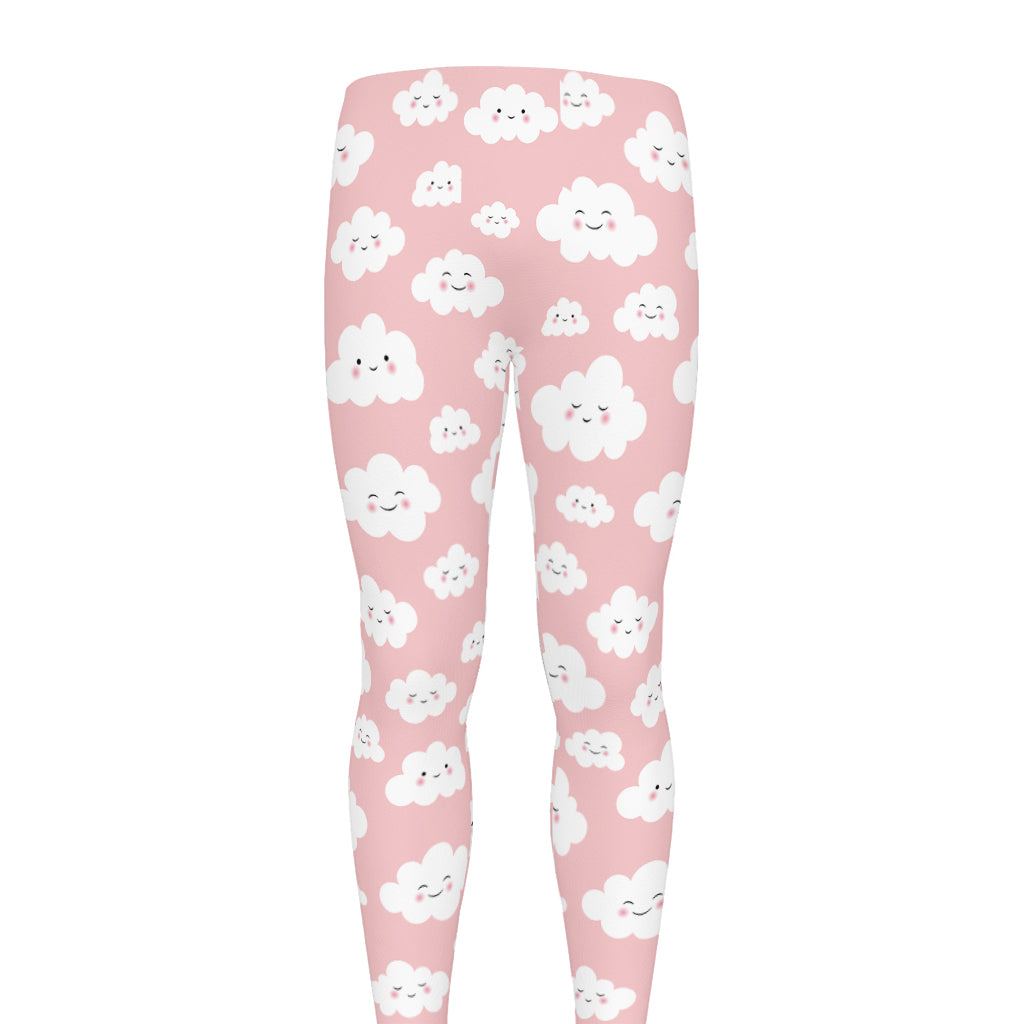Cute Cloud Pattern Print Men's leggings