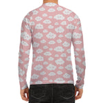 Cute Cloud Pattern Print Men's Long Sleeve Rash Guard