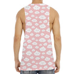 Cute Cloud Pattern Print Men's Muscle Tank Top