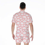 Cute Cloud Pattern Print Men's Rompers