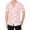 Cute Cloud Pattern Print Men's Shirt