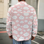 Cute Cloud Pattern Print Men's Shirt Jacket