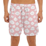 Cute Cloud Pattern Print Men's Split Running Shorts