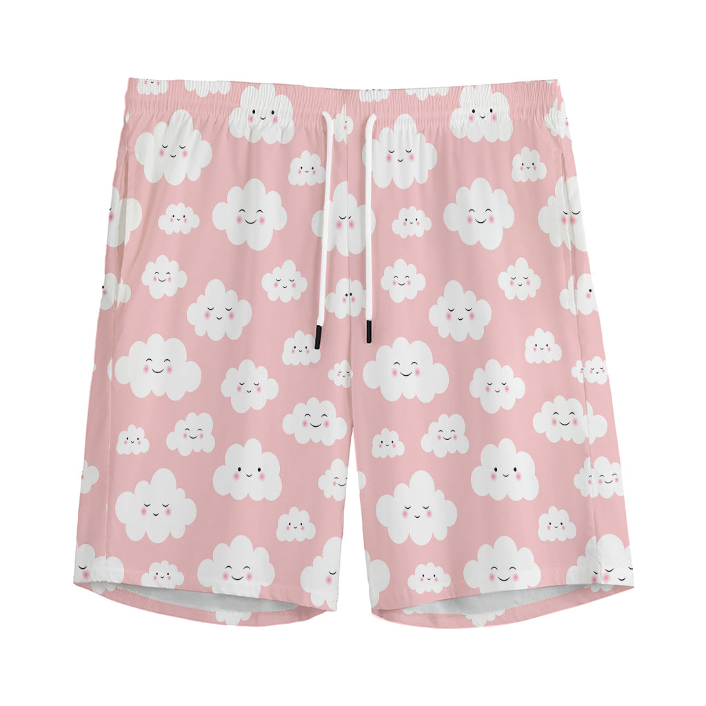 Cute Cloud Pattern Print Men's Sports Shorts