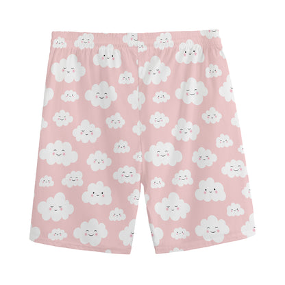 Cute Cloud Pattern Print Men's Sports Shorts