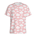 Cute Cloud Pattern Print Men's Athletic T-Shirt