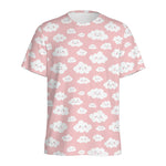 Cute Cloud Pattern Print Men's Sports T-Shirt