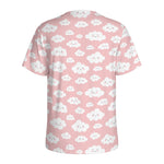 Cute Cloud Pattern Print Men's Sports T-Shirt