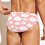 Cute Cloud Pattern Print Men's Swim Briefs