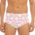 Cute Cloud Pattern Print Men's Triangle Swim Briefs