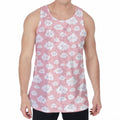 Cute Cloud Pattern Print Men's Velvet Tank Top