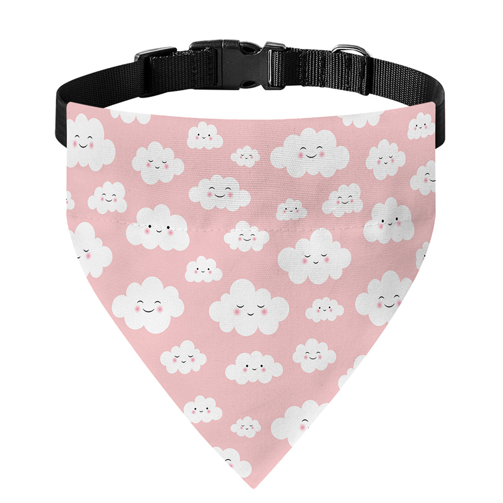 Cute Cloud Pattern Print Over The Collar Dog Bandana