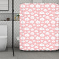 Cute Cloud Pattern Print Polyester Shower Curtain