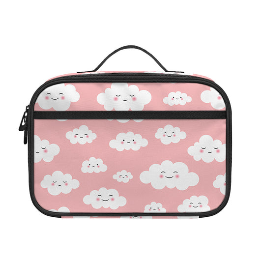 Cute Cloud Pattern Print Portable Lunch Bag