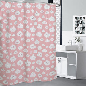 Cute Cloud Pattern Print Premium Shower Curtain