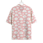 Cute Cloud Pattern Print Rayon Hawaiian Shirt