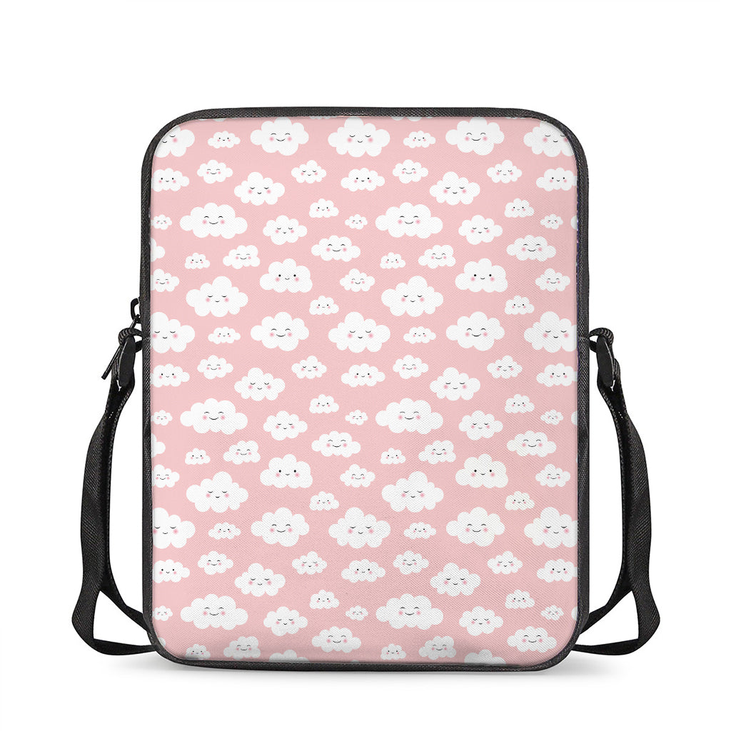 Cute Cloud Pattern Print Rectangular Crossbody Bag