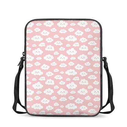 Cute Cloud Pattern Print Rectangular Crossbody Bag