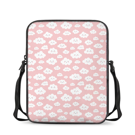 Cute Cloud Pattern Print Rectangular Crossbody Bag