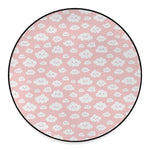 Cute Cloud Pattern Print Round Floor Mat