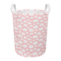 Cute Cloud Pattern Print Round Laundry Basket