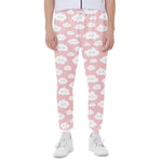 Cute Cloud Pattern Print Scuba Joggers