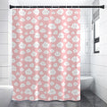 Cute Cloud Pattern Print Shower Curtain